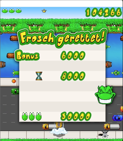 Printscreen done from level Window at Froggit