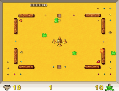 Printscreen of level structure in Froginator