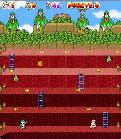 Level structure of the game Monkey Kong