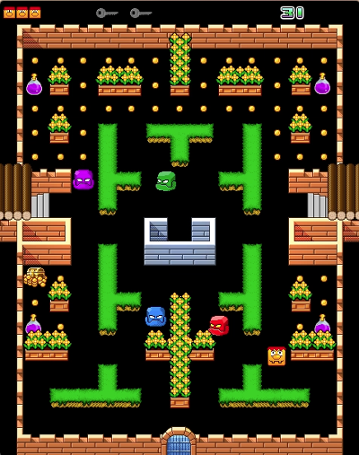 Level structure of the game Pacooman