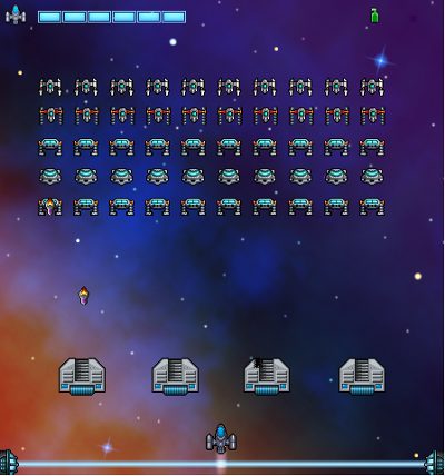 Level structure of the game Space Attack